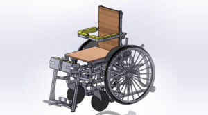 3D render of the Arise Wheelchair